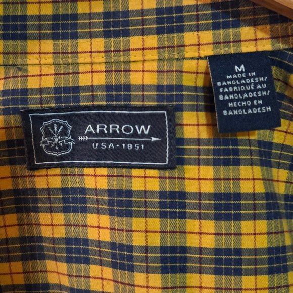 Arrow size M yellow and blue plaid - Picture 3 of 3